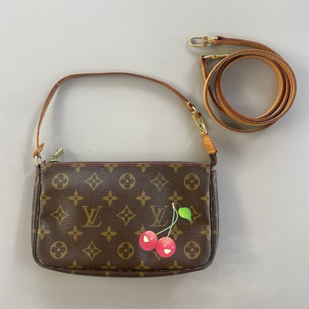 LOUIS VUITTON LV x Takashi Murakami Monogram Cherry Pochette Accessoire